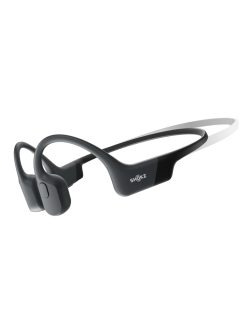 SHOKZ OpenRun Mini Casque à Conduction osseuse, écouteurs Bluetooth Oreilles Libres pour Le Sport avec Micro, Casque sans Fil étanche IP67, 8 Heures d'autonomie, Bandeau de Sport, Noir