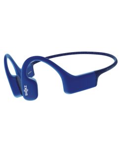 SHOKZ OpenSwim Casque à conduction osseuse, lecteur MP3 de natation étanche IP68, écouteurs de sport oreilles libres avec 4 GB de mémoire, 8H d'autonomie, bouchons d'oreilles(sans Bluetooth), Bleu