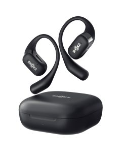SHOKZ [2023 Nouveuté] OpenFit Écouteurs Bluetooth sans Fil-Casque Audio avec Micro Intégré-Confort aux Oreilles Libres Léger-Recharge Rapide-28h d'Autonomie-pour Appel Music l'Usage Quotidien-Noir