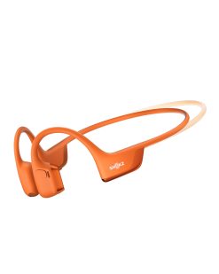 SHOKZ Casque à Conduction Osseuse OpenRun Pro 2 Mini, Écouteurs sans Fil Bluetooth 5.3, Microphones Réducteurs de Bruit, Étanchéité IP55, 12h d'Autonomie, Charge Rapide USB-C, Orange